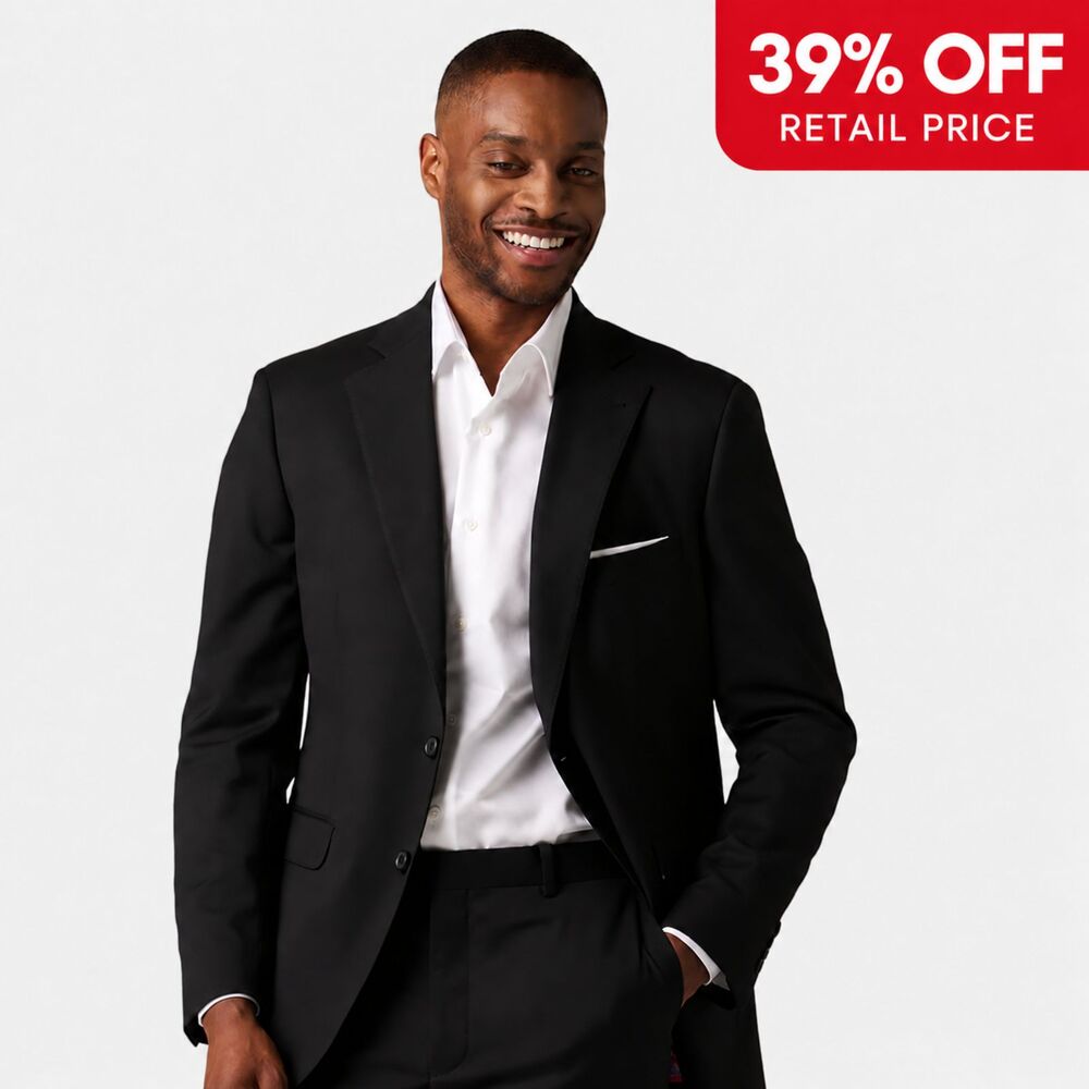 Brand New Alton Lane Mercantile Classic Fit Suit Jacket – Black, 42R
